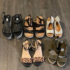 LOT VARIOUS SIZES RESELL WOMENS SANDALS 8.5 10 5.5 7.5 8